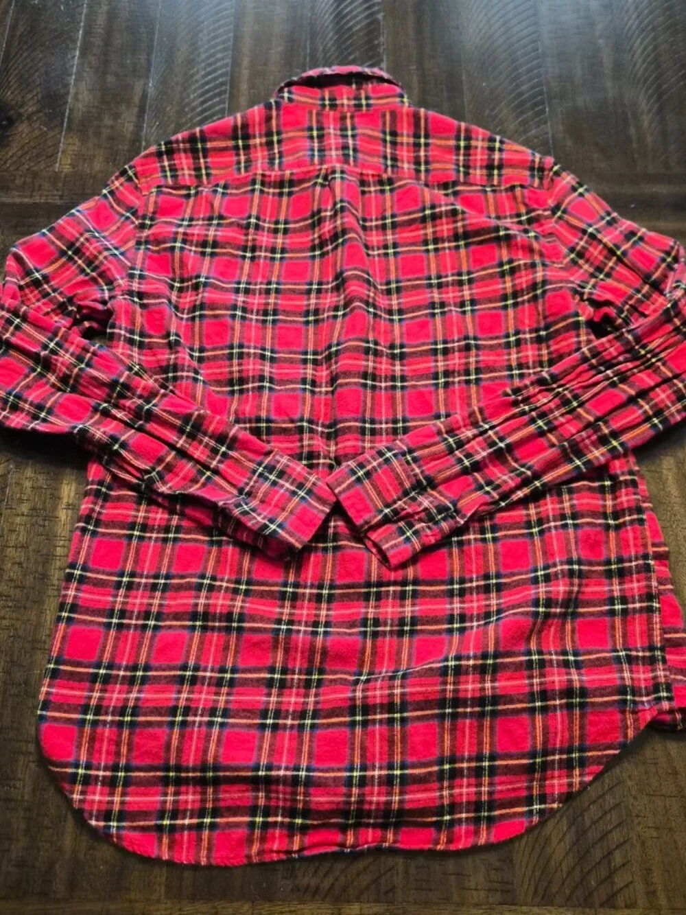 J Crew Shirt Mens Size Medium Red Plaid Flannel Long Sleeve Button Up G511